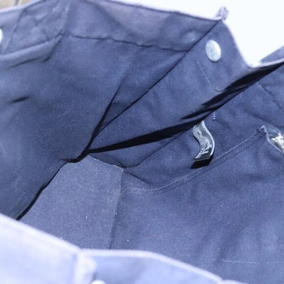 HERMES Fourre Tout MM Hand Bag Canvas Navy Auth ti2836 - Picture 11 of 16